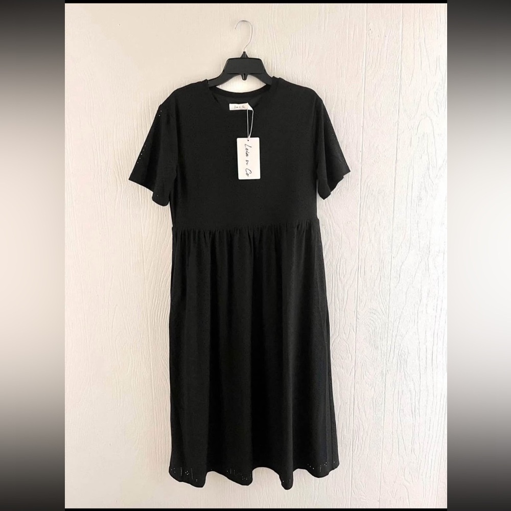 Leia n Co Women’s Black Midi Dress - Picture 3 of 5